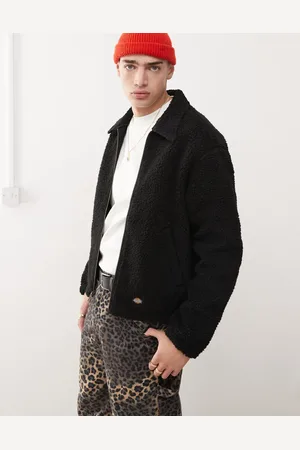 Dickies Chaqueta negra de felpa densa Eisenhower de