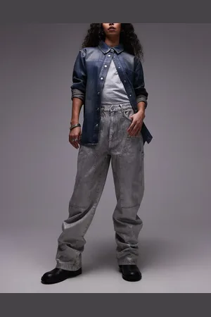 AllSaints Vaqueros de corte ancho y estilo carpintero Mia de