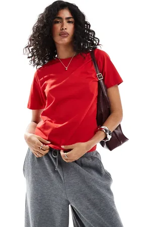 JJXX Camiseta roja extragrande de -Rojo
