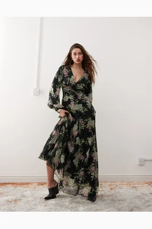 Reclaimed Vestido largo con estampado floral de