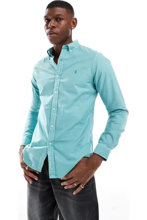 Ralph Lauren Camisa Oxford de corte slim con logo de hilo tintado de