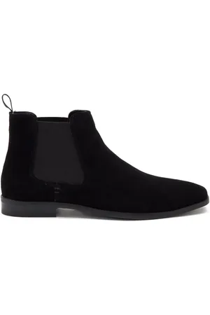 Thomas Crick Botines Chelsea negros de estilo formal de ante Addison de