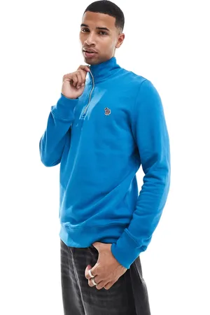 Paul Smith Sudadera color cerceta con media cremallera y logo de cebra de -Verde