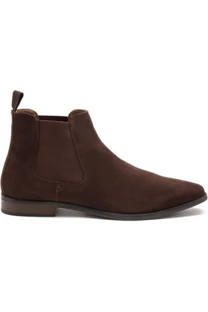 Thomas Crick Botines Chelsea marrones de estilo formal de ante Addison de -Marrón