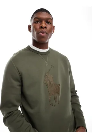 Ralph Lauren Sudadera con logo de jugador grande en el mismo tono de punto doble de