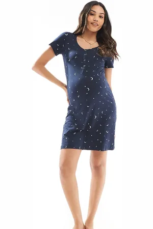 Mama;licious Camisón azul marino con diseño para lactancia y estampado de luna y estrella de Mamalicious Maternity