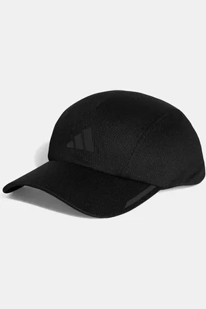 adidas Gorra blanca multicolor con diseño de cuatro paneles de malla Aeroready de adidas Running