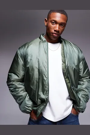 ASOS Chaqueta metalizado acolchada extragrande de