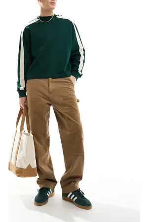 Only & Sons Pantalones beis sueltos de estilo carpintero de pana de -Neutro