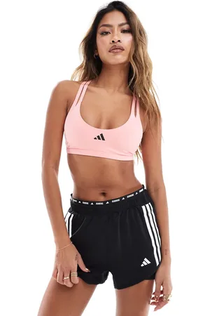 adidas Sujetador rosa de sujeción ligera Aeroimpact Luxe de adidas Training