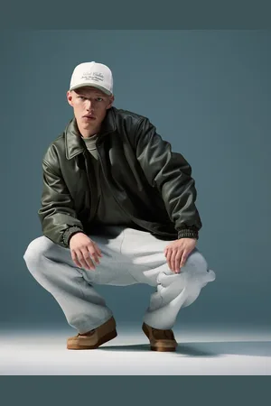 ASOS Chaqueta Harrington extragrande acolchada de cuero sintético de -Verde