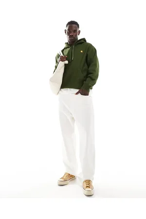 Carhartt Sudadera verde con capucha y logo de texto American de