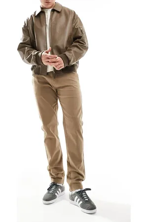 Threadbare Chinos color de corte slim de -Beis neutro