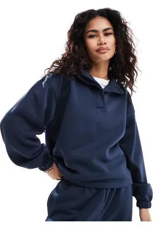 ASOS Sudadera extragrande con cuello panadero de (parte de un conjunto)-Marrón
