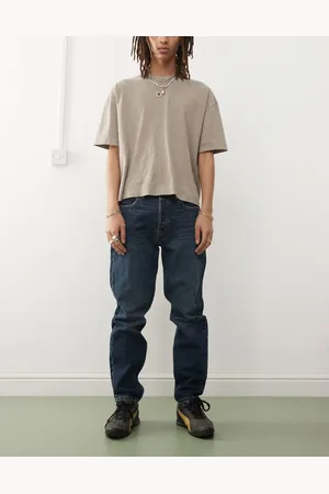 Dr Denim Vaqueros azul cañón de corte estándar con lavado oscuro desgastado Rush de