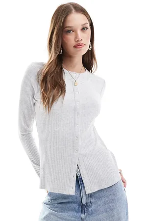Abercrombie & Fitch Top de manga larga con botones de
