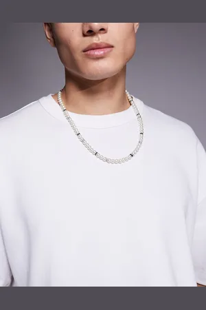ASOS Collar de perlas sintéticas con cuentas espaciadores de pedrería de