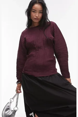 ARKET Top plisado con mangas estructuradas de -Rojo