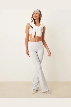 Tala Leggings de campana gris jaspeado con cinturilla plegada DayFlex de