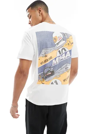 Hollister Camiseta blanca con estampado en la espalda "Racing" de