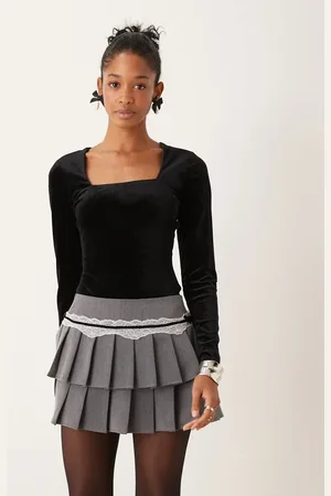 New Look Body con escote cuadrado de terciopelo de
