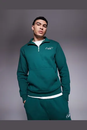 River Island Sudadera con media cremallera y estampado "Ame le Nuit" de (parte de un conjunto)