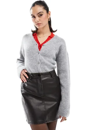 New Look Minifalda lavado de poliuretano de