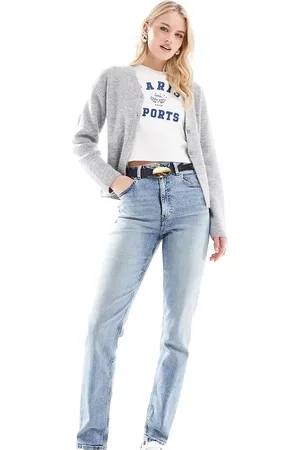 ASOS Vaqueros mom elásticos de corte slim de ASOS DESIGN Tall