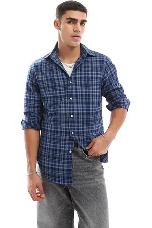 Ralph Lauren Camisa a cuadros con logo de sarga cepillada resistente Icon de