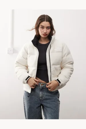 The North Face Chaqueta polar blanco hueso acolchada Retro Nuptse de