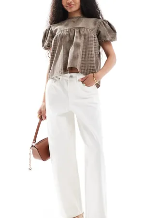 Miss Selfridge Vaqueros color holgados de -Blanco
