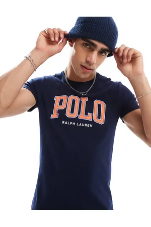 Ralph Lauren Camiseta azul marino con aplicación del logo de chenilla de