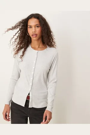 Abercrombie & Fitch Top de manga larga con botones de