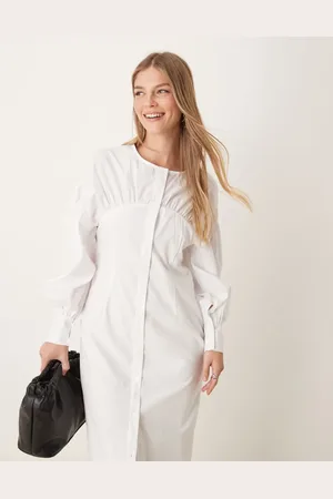 Ghospell Vestido camisero midi nube de