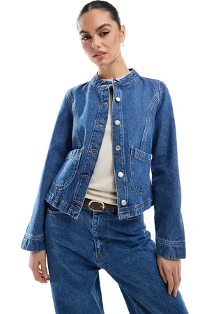 ASOS Chaqueta vaquera medio de corte depurado de estilo años 90 de