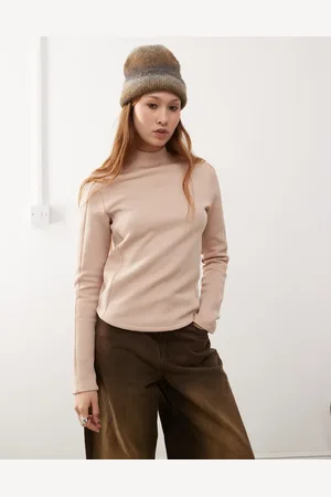 adidas Top beis de manga larga Structured Interlock de -Neutro
