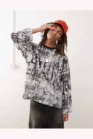 Reclaimed Top de manga larga con diseño estampado de Airtex de