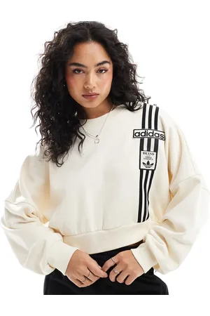 adidas Sudadera corta blanca Adibreak de -Blanco
