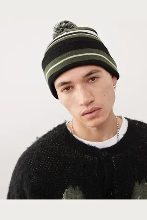 Weekday Gorro a rayas de estilo skater con pompón de