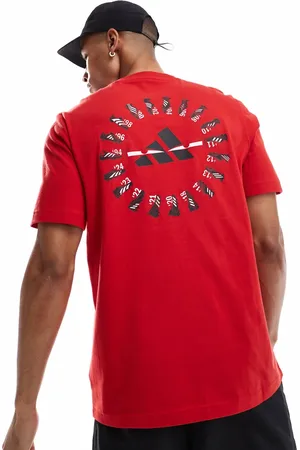adidas Camiseta roja con estampado gráfico Predator History de -Rojo