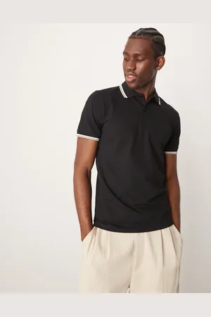 SELECTED Polo con ribetes de
