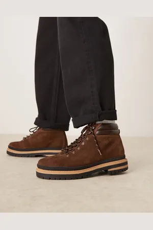 ASOS Botas de senderismo marrones con cordones de ante de