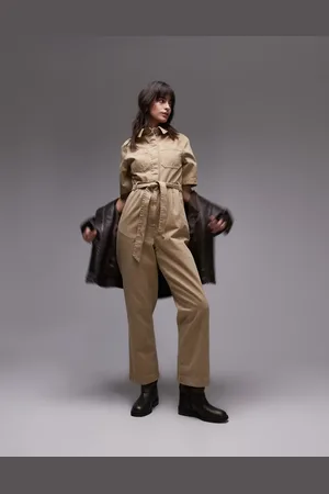 Topshop Mono largo color de manga corta de -Neutro
