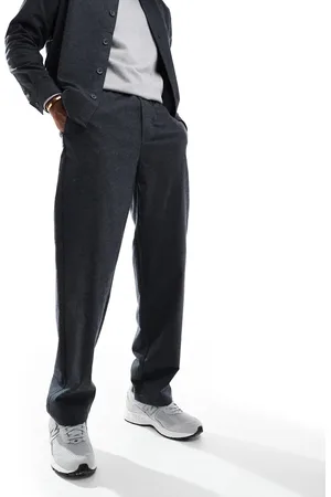Only & Sons Pantalones gris carbón sueltos de franela de (parte de un conjunto)