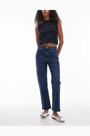 ARKET Vaqueros elásticos de pernera slim con lavado azul oscuro Jade de