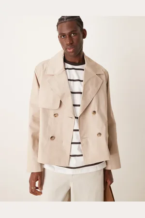 ASOS Gabardina corta color de -Beis neutro