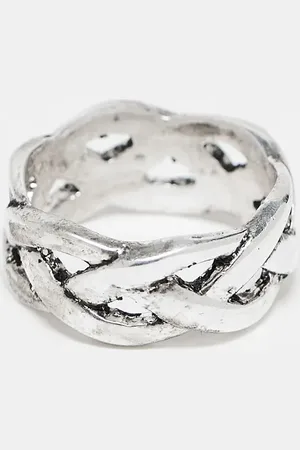 ASOS Anillo pulido con diseño de cuerda de