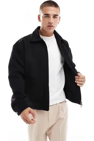 Cotton On Chaqueta Harrington negra clásica de Cotton On