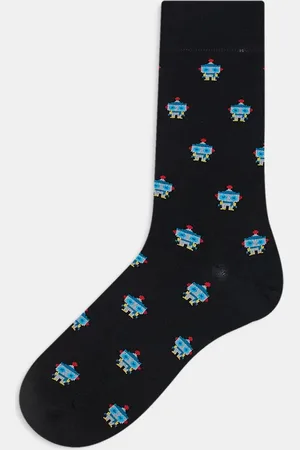 Paul Smith Calcetines negros con estampado de robots de Paul Smith