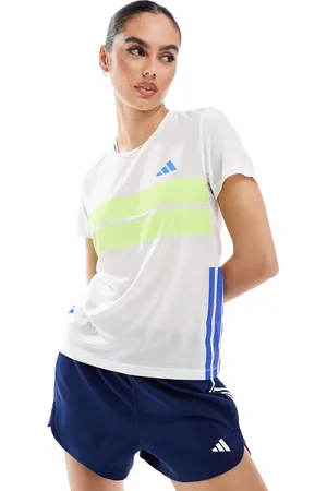 adidas Camiseta blanca estilo retro Adizero de adidas Running-Blanco